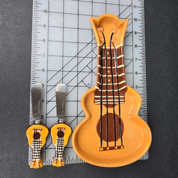 Island Heritage Ukulele Spoon Rest & 2 Spreaders Set Tropical 2005 - Picture 6 of 8